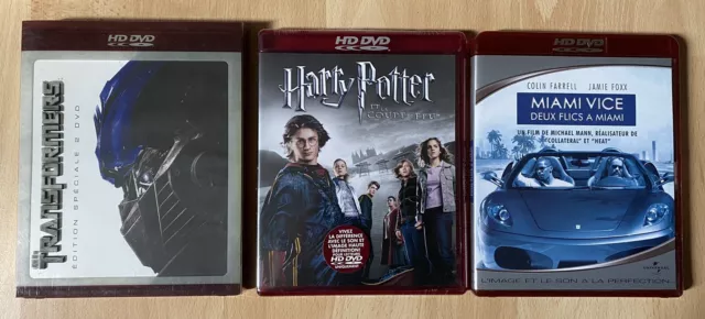 Lot De 3 HD DVD Films Harry Potter et la coupe de feu+Miami Vice+Transformers-