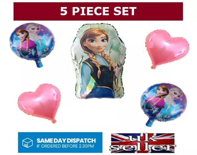 DISNEYS FROZEN ELSA  ANNA HAPPY BIRTHDAY PARTY BALLOON SET 5pc Or 13pc SET 2