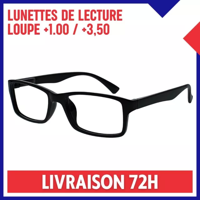 Lunette Loupe de Lecture Correction Presbytie Optique +1.00 à +3.50 Homme Femme