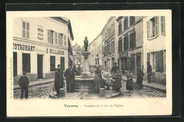 CPA Taverny, Fontaine de la rue de l´Èglise