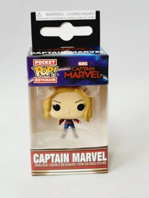 Captain Marvel W/ Hair - Marvel - Bobble - Head Funko Pocket Pop! Keychain 2