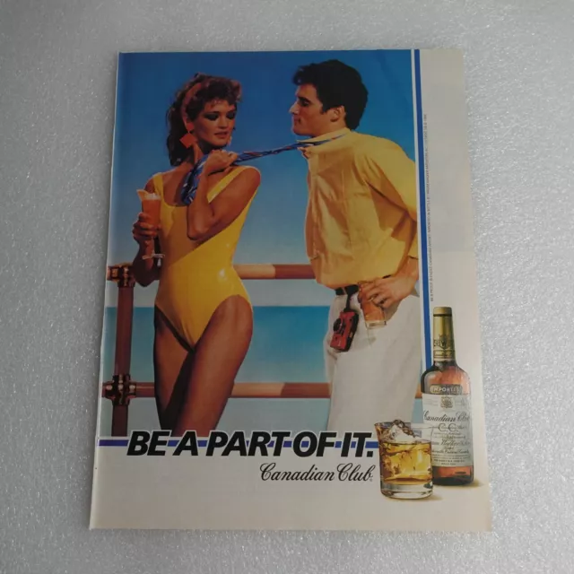 Vintage Print Ad Canadian Club Whisky Sports Illustrated May 21, 1984