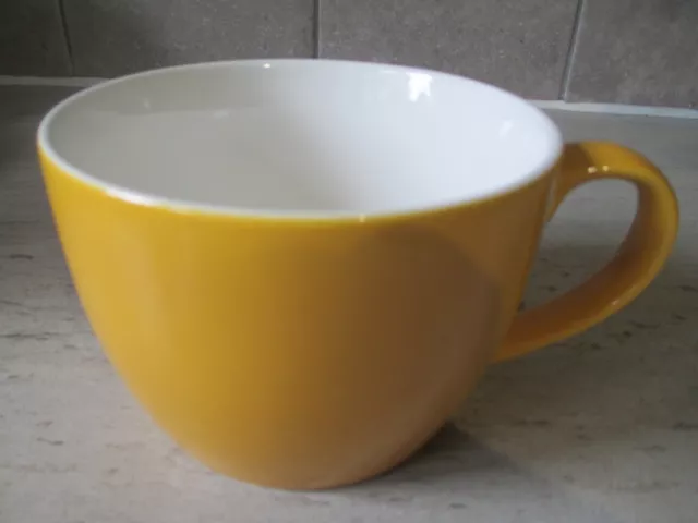 WHITTARD Of Chelsea Large Orange Yellow Cappuccino Coffee Mug Cup