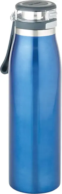 Double Wall One Touch Bottle, Blue, 690 Ml Capacity