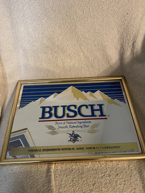Anheuser-Busch, Inc Vintage 24x21 Busch Beer Mirror Sign Authentic 1980s