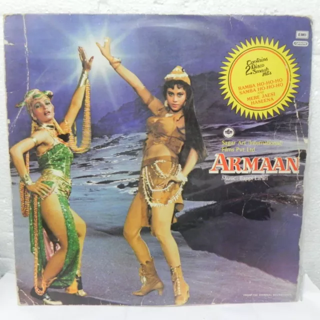 Armaan LP Vinyl Record Bappi Lahiri Bollywood Rare 1981 Hindi Film Ost India VG+