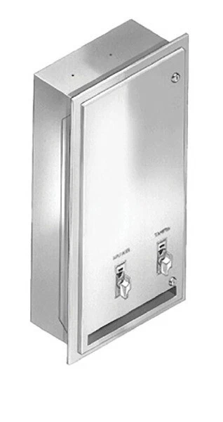 Bradley Tampon & Napkin Dispenser 30 Napkins 28 Tampons