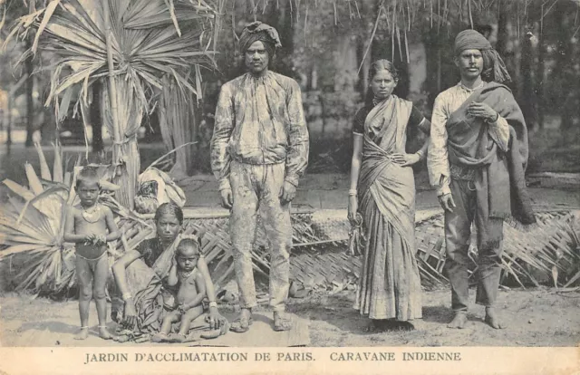 Cpa 75 Paris Jardin Zoologique D'acclimatation Caravane Indienne