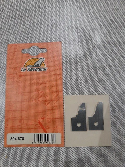 BOITE DE 10 FERS DE RABOT CARBURE REVERSIBLES LONG.82 MM