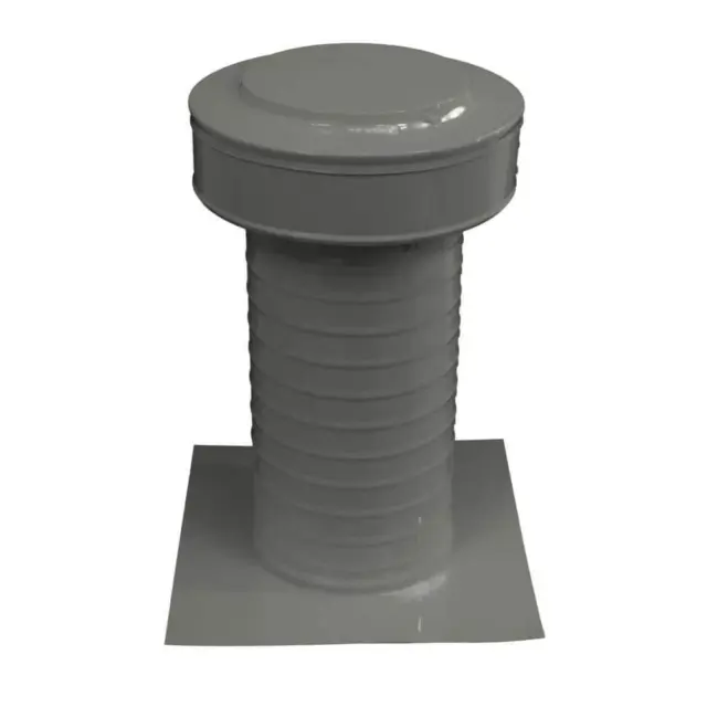 Unbranded Keepa Vent 6 " Dia for Flat Roofs In Weatherwood Aluminum Material