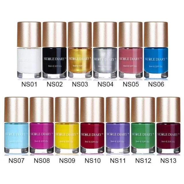 Nail Stamping Polish - 6ml/9ml Nail Art Stamp Polish Manicure Accessories 13pcs