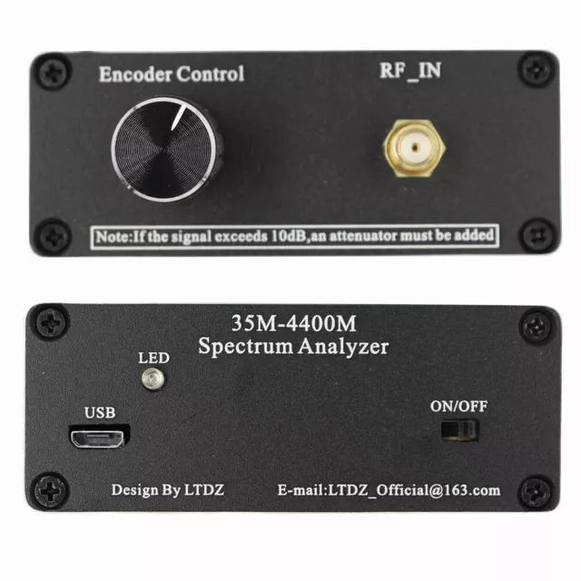 Analyseur de spectre portable 35Mhz - 4400MHz Ecran LCD TFT 4.3 pouces