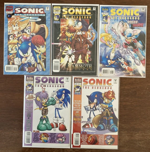 💫 5-Lot SONIC THE HEDGEHOG High Grade #75 114 116 120 121 Archie Comics Run Set