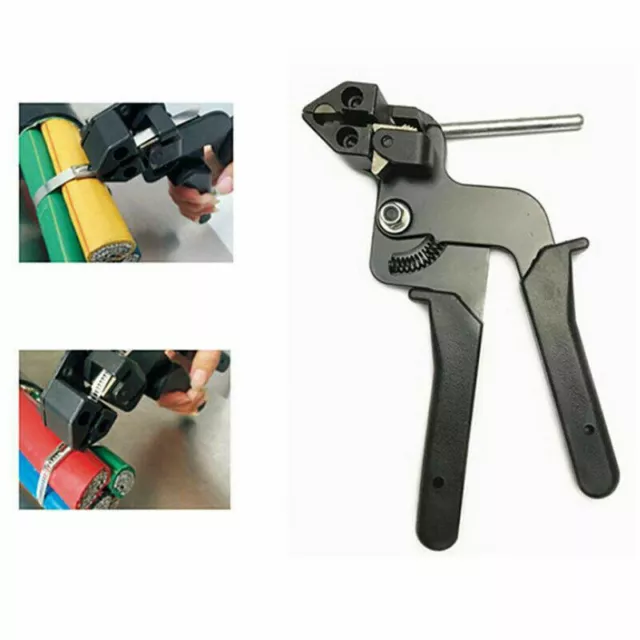 Tensioner Cutter Stainless Steel Metal Cable Tie Fasten Gun Pliers Crimper Tool