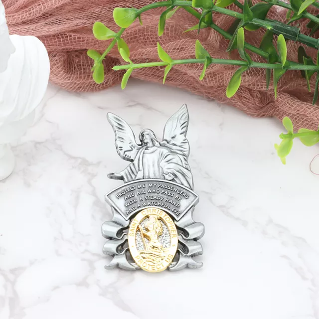 St Christopher Medal Car Saint Christopher Visor Clip Guardian Angel Vi*h*