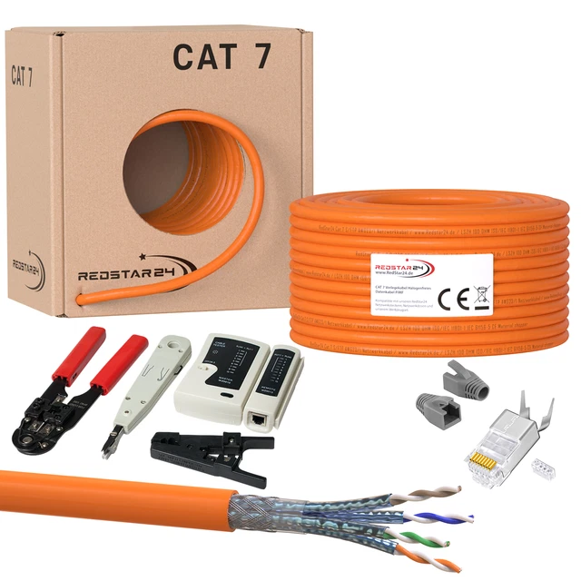 Cat7 Verlegekabel Netzwerkkabel Datenkabel Kat Lan Kabel Ethernet Simplex Duplex 7