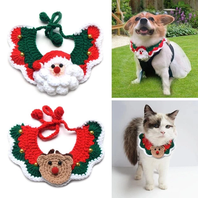 salive pour chat Chien Col Tricoté Colliers pour animaux de compagnie en laine