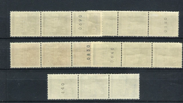 Berlin 286 - 290 Brandenburger Tor  Dreiersteifen mit Nummer postfrisch (9316)