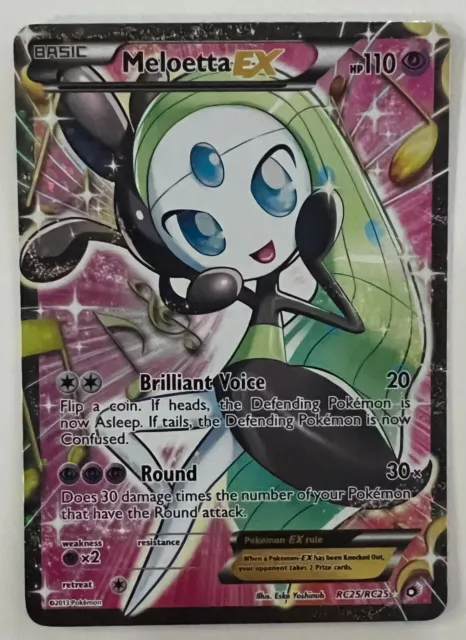 POKEMON • EX RC25/RC25 FULL ART PAPER RARE RADIANT LEGENDARY TREASURES  Meloette