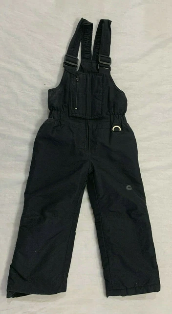 Slalom Boys Girls Nylon Ski Snow Overalls Pants Size S Black