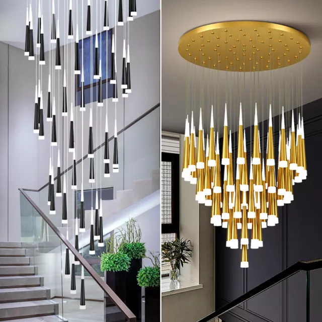Large Chandelier Lighting Stair Pendant Light Home Ceiling Lights Shop LED Lamp