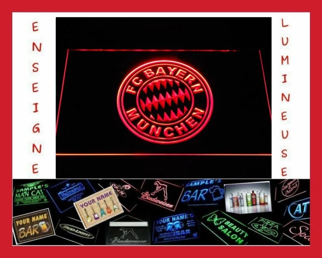 PANNEAU LUMINEUX LEO MESSI FOOTBALL INTER MIAMI LED ENSEIGNE MAILLOT LAMPE 40x30 EUR 59,99