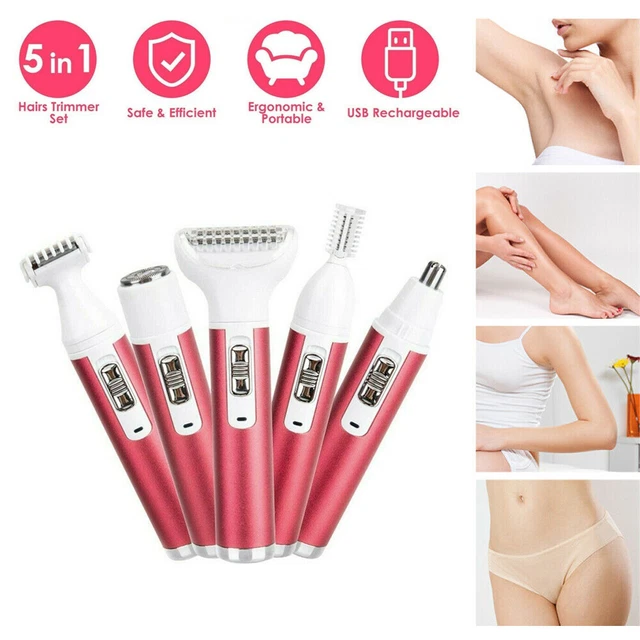Afeitadora eléctrica para mujer, 5 en 1 afeitadora eléctrica para mujer DHL