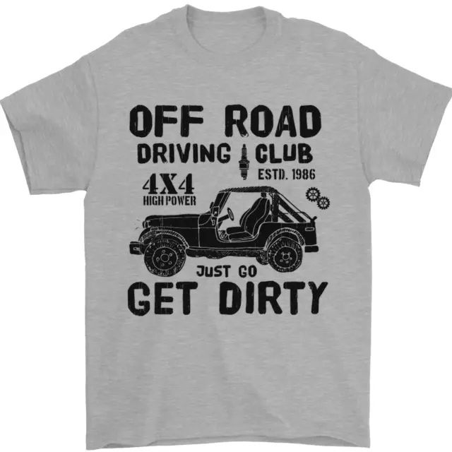 Off Road Driving Club Get Dirty 4x4 Funny Mens T-Shirt 100% Cotton