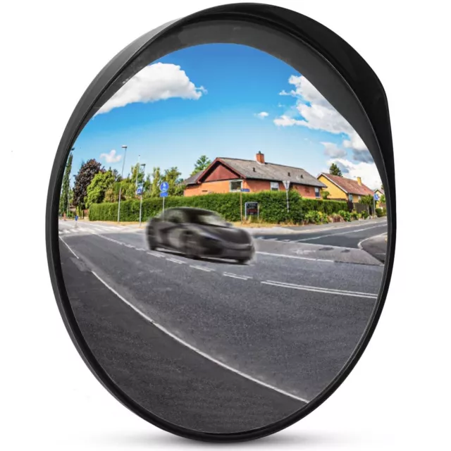 Safety Convex Mirror, Acrylic Curved Traffic Mirror, Adjustable Bracket for O...