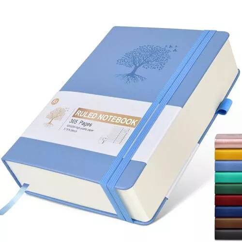 Lined Journal Notebook -365 Pages Thick Journals for Writing College A5 Blue