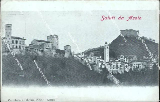 as592 cartolina saluti da asolo provincia di treviso