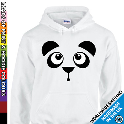 Kids Cute Panda Face Hoodie - Animal Lover Gift - Funny Boys & Girls Bear Hooded