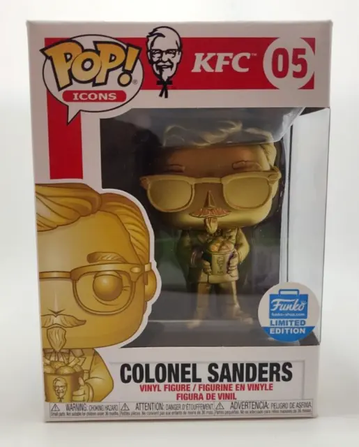 Funko Pop! Icons KFC Colonel Sanders Gold Funko Shop Exclusive #05
