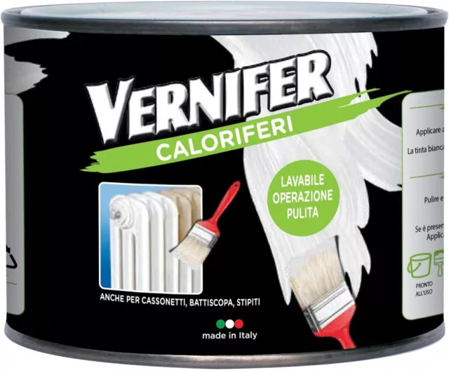 Vernifer Smalto Caloriferi Arexons Vernice per Termosifoni Bianco Satinato 500ml