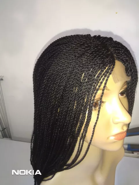 Micro Million Braid Wig with Lace closure Hand Braided Twist in #1 & #33