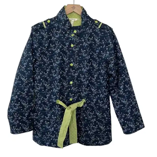 Matilda Jane Brighten the Day Floral and Dot Rain Jacket Women’s Size Small NWT