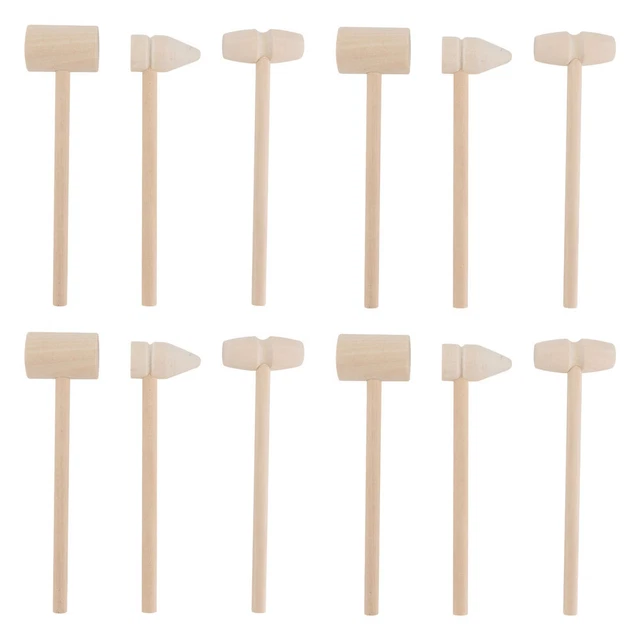 12 pz mazze di legno per bambini martello bambini mini giocattoli legni