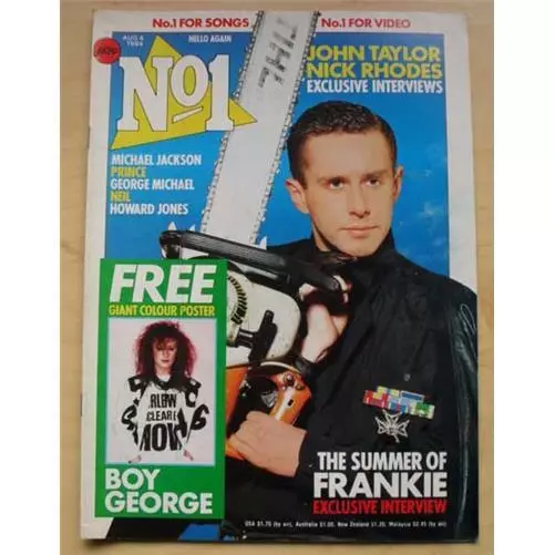 Frankie Goes To Hollywood No.1 Magazine Aug 4 1984 Holly Johnson Cover With More