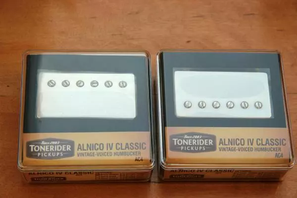 TONERIDER AC4 CLASSIC SET NICKEL ALNICO IV HANDMADE VINTAGE PAF 8+8.6k CLARITY !