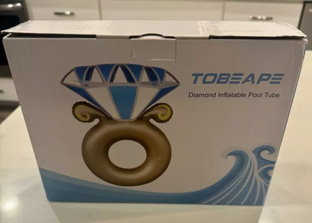 Inflatable Diamond Ring Pool Float by Tobeape (New-in-Box)