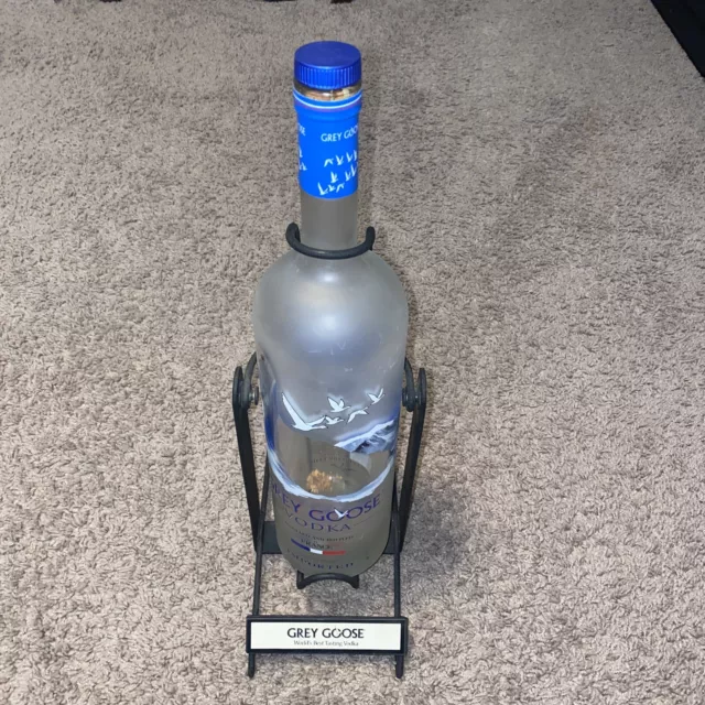 Grey Goose Vodka 1.75 Litre Tall Advertising Bottle Display / Dispenser! As-Is!