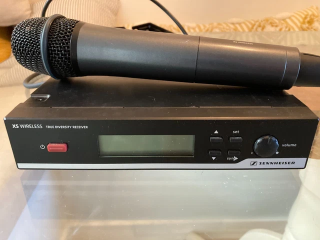 Sennheiser XS Wireless EM 10 Receiver + Handheld Microphone + Antennas, cables.