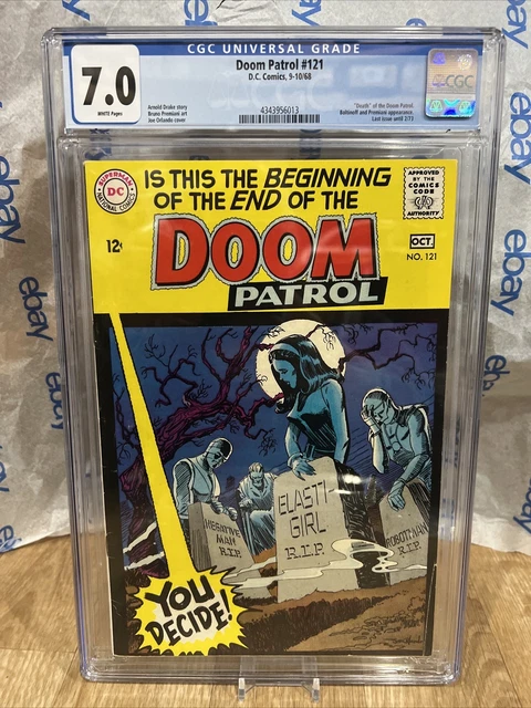 Doom Patrol #121 CGC 7.0 Graded White Pages dc comics new slab key death