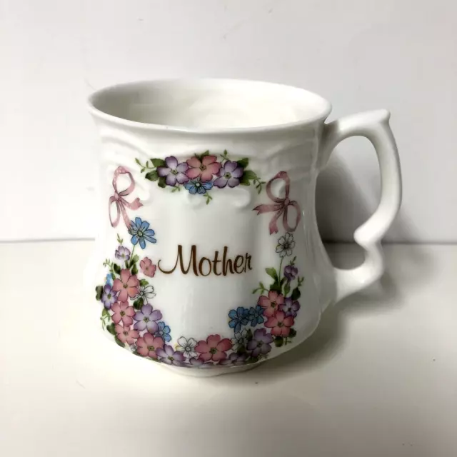 Mother Golden Crown Tea Cup Coffee Mug Fine Bone China Made In England Rare