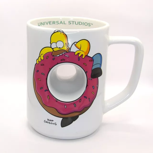 Taza de café Homero de Universal Studios Los Simpson Gorro ""Mmm carbohidratos"". 12 oz