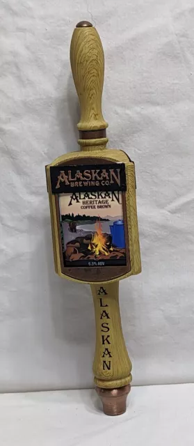 ALASKAN BREWING CO. HERITAGE COFFEE BROWN or RASPBERRY WHEAT BEER TAP HANDLE -NC