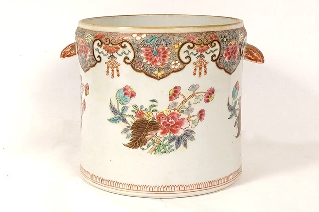 Refrescos Porcelana Compañía Des Indias Familia Rosa Flores XVIII