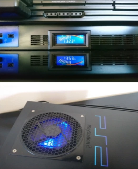 Console PS2 Unique Rare . custom temperature meter . led . hd loader