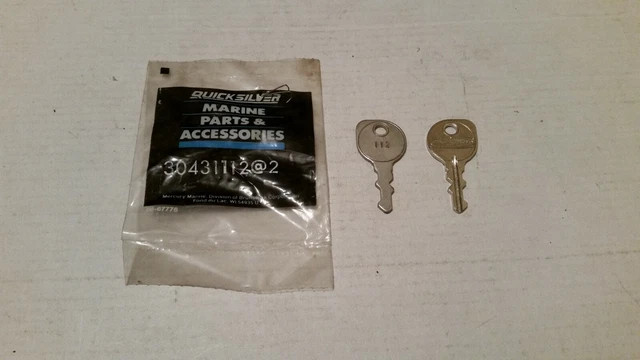 QTY (2) Mercury & Mariner Outboard Mercury Cruiser Key Blanks #112, 30431112