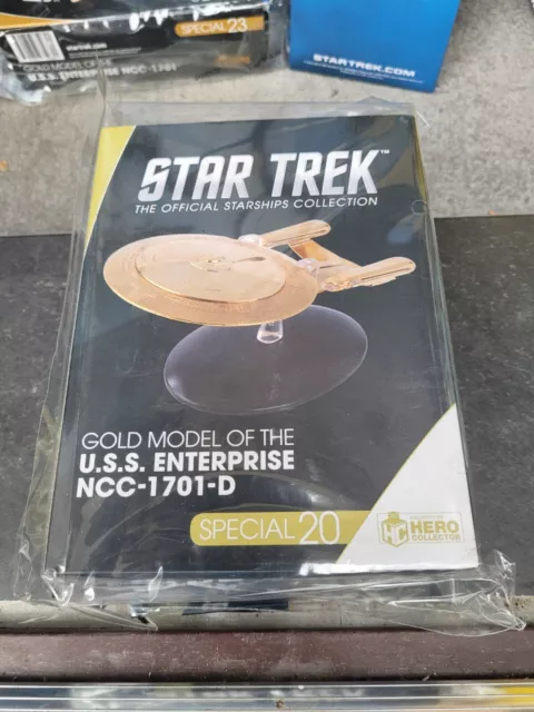 Eaglemoss Star Trek USS Enterprise NCC 1701-D Gold Plated - Special No. 20